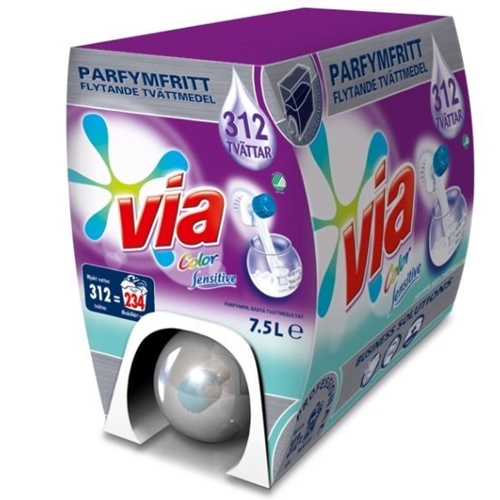Tvättmedel flytande VIA Prof – 7,5l Color