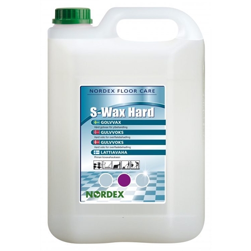 Golvvårdsmedel tvättvax – 5L pH=8,5/8,3  S-Wax hard – 3 st