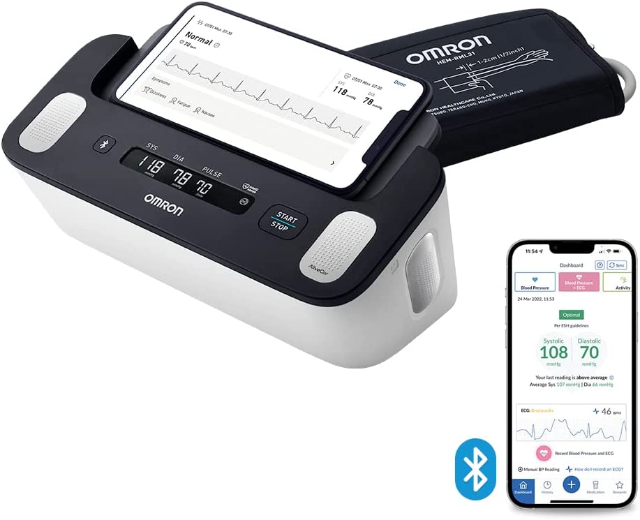 Omron Complete Blodtrycksmätare + EKG – 347-2638