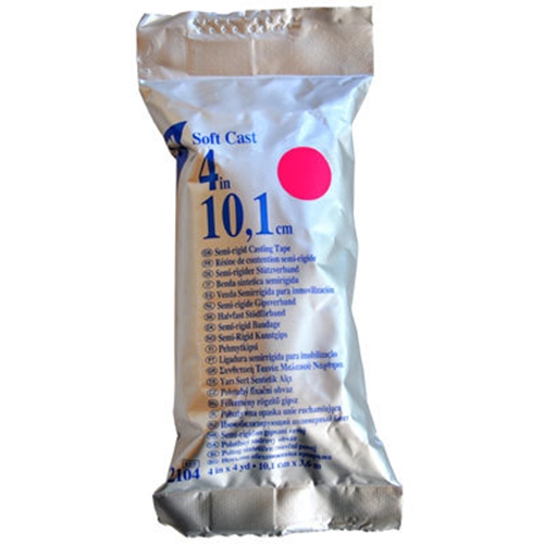 Gipsbinda Soft Cast – 10cmx3,6m röd – 10 st