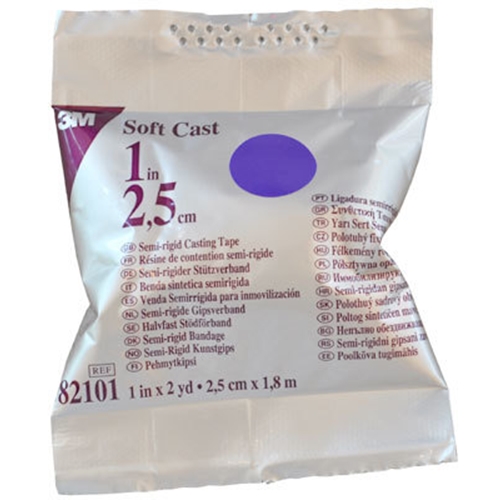 Gipsbinda Soft Cast – 2,5cmx1,8m blå – 10 st