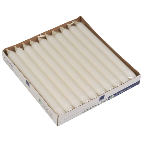 Ljus kron stearin – 24cm vit 8 timmar – 20 stk/pakke