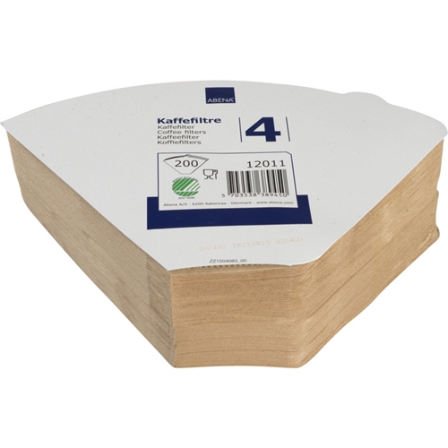 Kaffefilter 1×4 – Svanmärkt oblekt – 200 st
