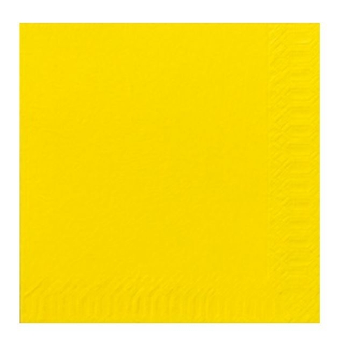 Servett tissue 1/4-vikt 3L – 33x33cm Duni gul – 125 st