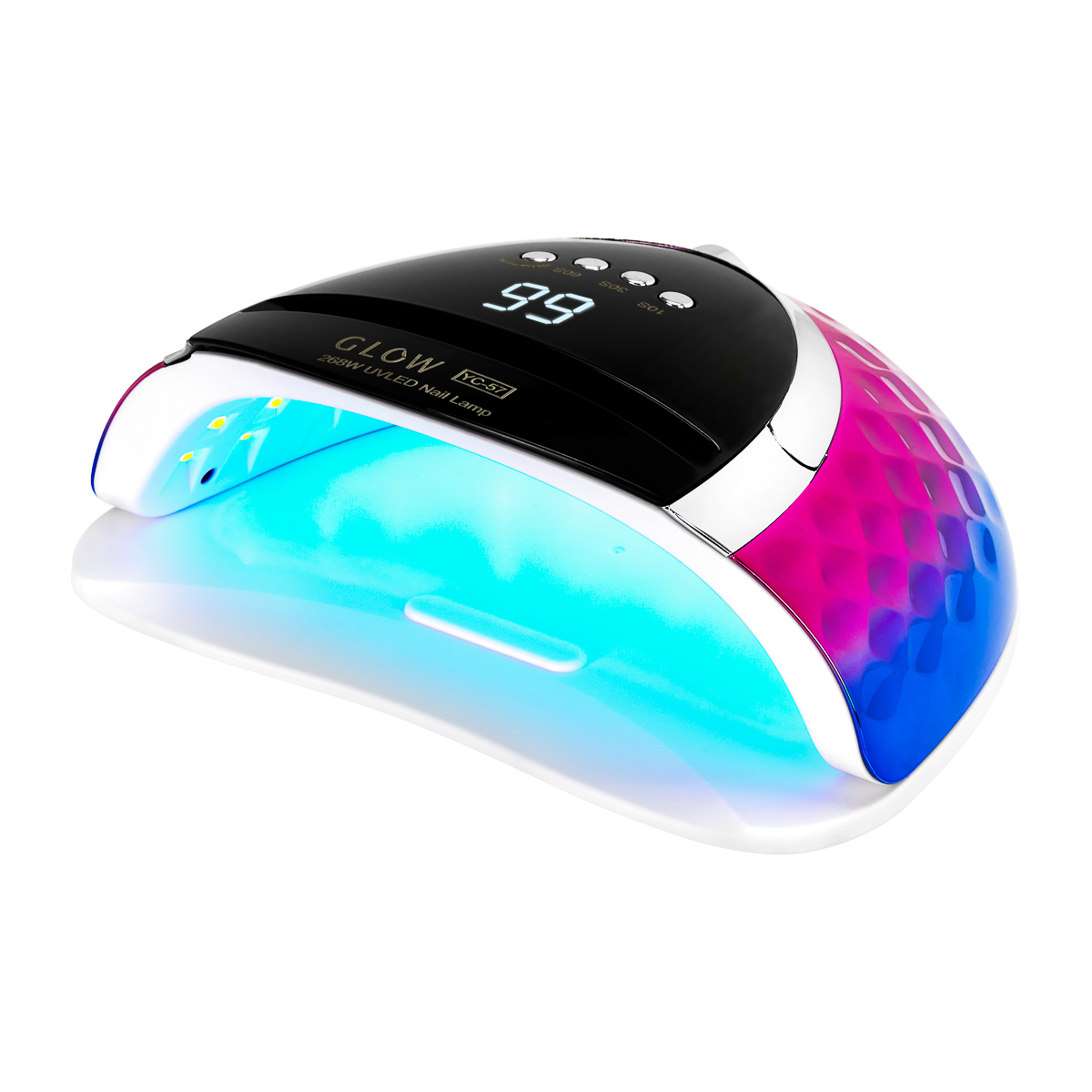 Glow UV LED-lampa YC57 RN blå rosa 268W