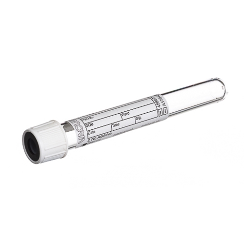 Vakuumrör VACUETTE pappersetikett – 7/6ml neutral vitsvart – 50 st