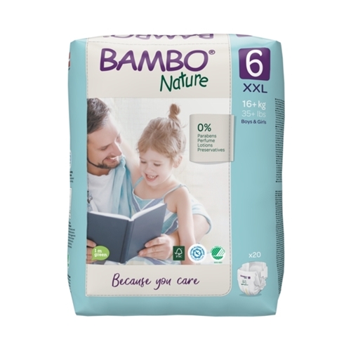 Tejpblöja Bambo Nature – 6 16+ kg – 120 st