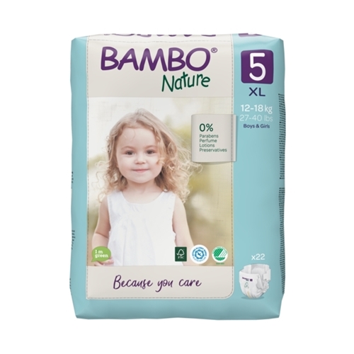 Tejpblöja Bambo Nature – 5 12-18kg – 132 st