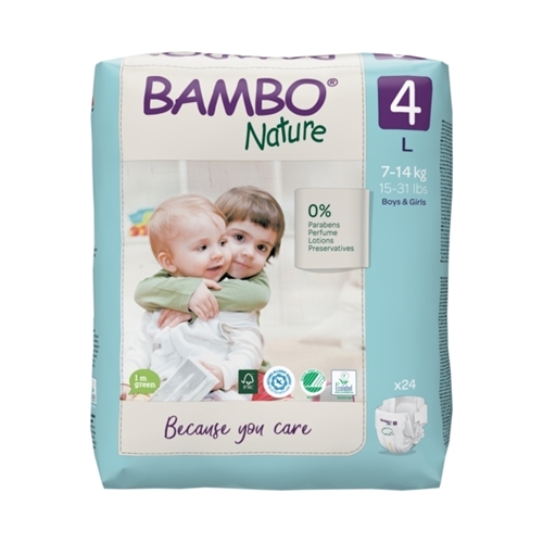 Tejpblöja Bambo Nature – 4 7-14kg – 144 st