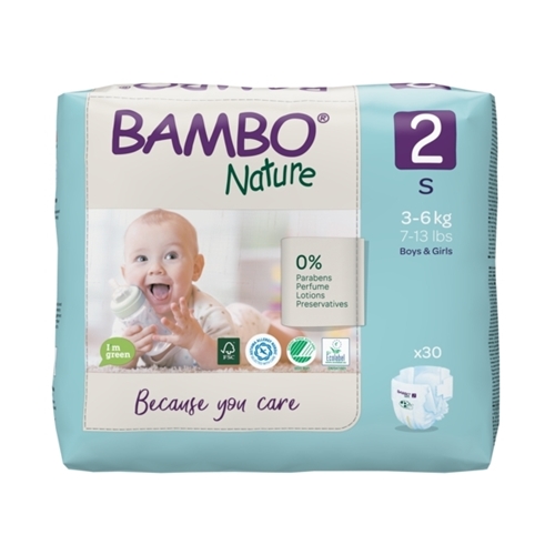 Tejpblöja Bambo Nature – 2 3-6kg – 180 st