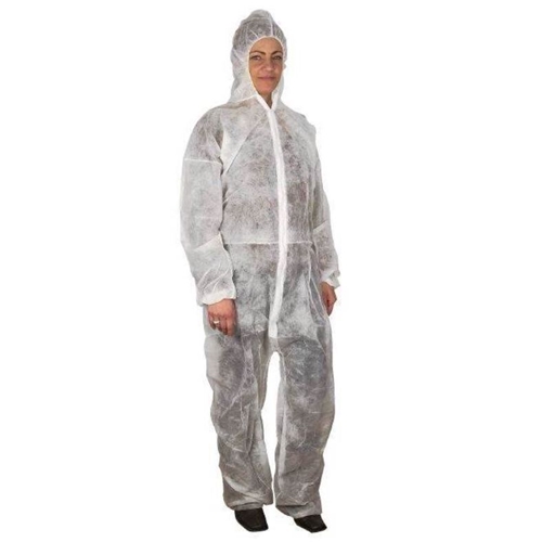 Overall med huva nonwoven – 2XL/3XL vit – 50 st
