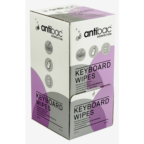 Ytdesinfektion servett Antibac  – t tangentbord 14x20cm, stförp.
