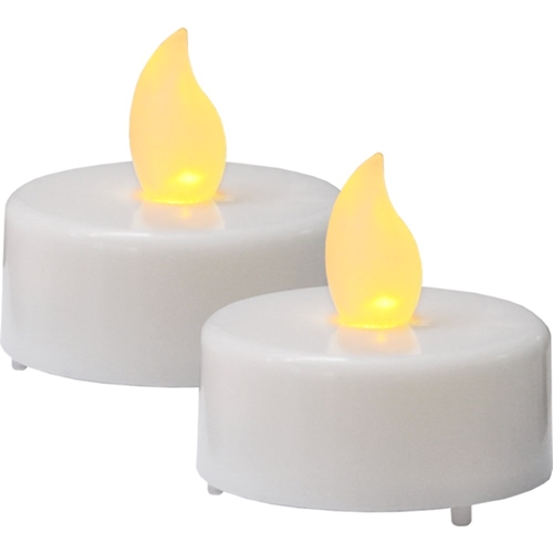 Värmeljus LED batteridrivet – 40x40mm 0,06W vit 2 st/set