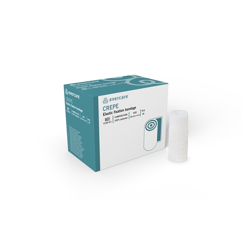 Kräppad fixeringsbinda evercare Crepe – 10cmx4m 100% polyester – 20 st