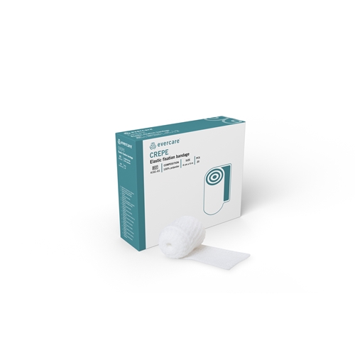 Kräppad fixeringsbinda evercare Crepe – 4cmx4m 100% polyester – 20 st