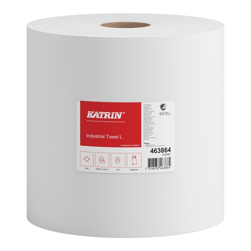 Torkrulle 1-L vit – Katrin Basic L 1230m 7,1kg