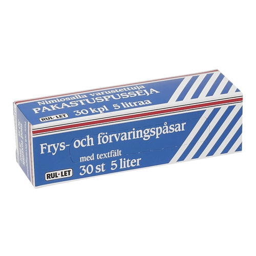 Plastpåse frys LD halvtransparent – 5L 260x500mm 20my i dispenser – 30 st