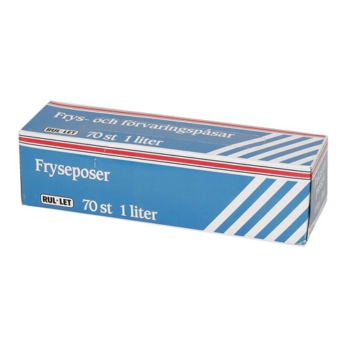 Plastpåse frys LD halvtransparent – 1L 180x250mm 20my i dispenser – 70 st