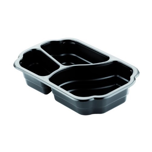 Form PP/min Take-Away Duniform – 250x159x48mm 3-fack svart – 246 st