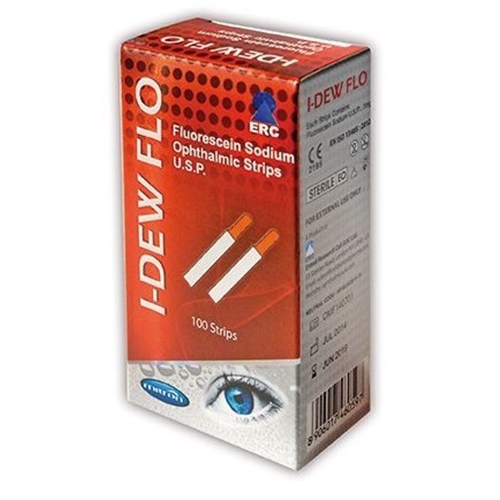 Testremsor I-DEW FLO – Fluoresceinstrips – 100 st