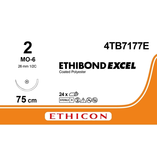 Sutur Ethibond 2 4TB7177E – 4x75cm grön nål MO-6 – 24 st Sutur Ethibond 2 4TB7177E – 4x75cm grön nål MO-6 – 24 st