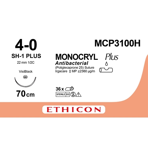 Sutur Monocryl Plus 4-0 – 70cm violet nål JB-1 – 36 st Sutur Monocryl Plus 4-0 – 70cm violet nål JB-1 – 36 st