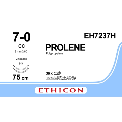Sutur Prolene 7-0 EH7237H – 75cm blå nål CCX – 36 st Sutur Prolene 7-0 EH7237H – 75cm blå nål CCX – 36 st