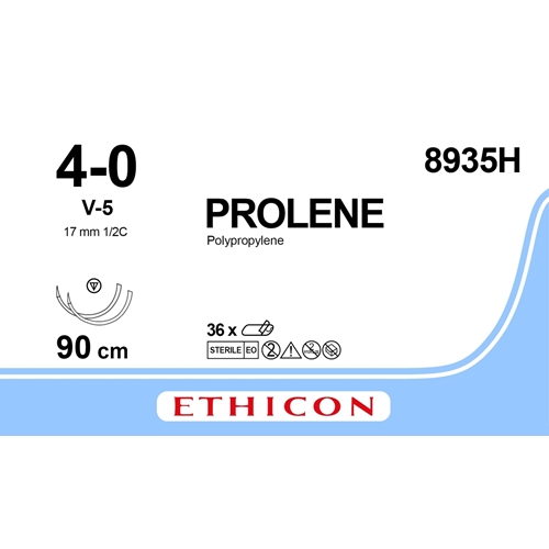 Sutur Prolene 4-0 8935H – 90cm blå nål V-5/V-5 – 36 st