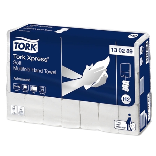 Pappershandduk 2-L kedjeviktH2 – Tork Advanced Mjuk 21,3x24cm – 3780 st