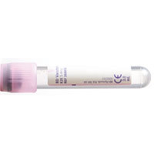 Vakuumrör BD Vacutainer pappersetikett – 5/3ml K2EDTA lila – 100 st