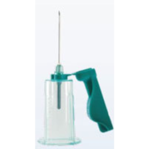 Provtagningskanyl med hållare VACUETTE QUICKSHIELD Visio – 0,7x38mm 22G svart – 30 st