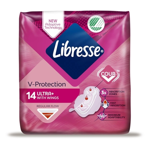 Binda Libresse – Ultra+ Wing Normal Svanen – 14 st
