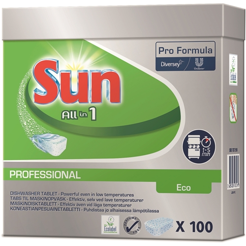 Maskindiskmedel Sun Tabs – 100st/fp All in one Eco – 100 st