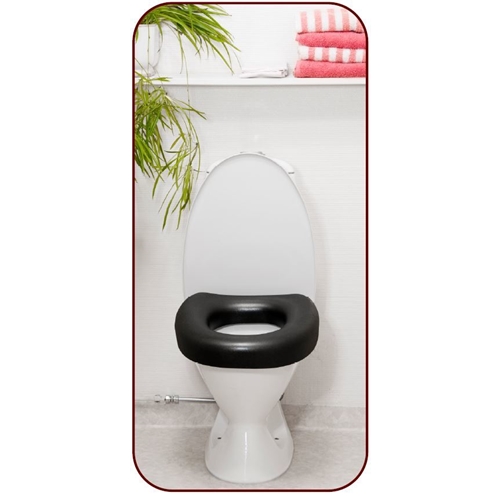 Sittring  för toalettstol MJUKIS – Mörkgrå 75x390x420mm