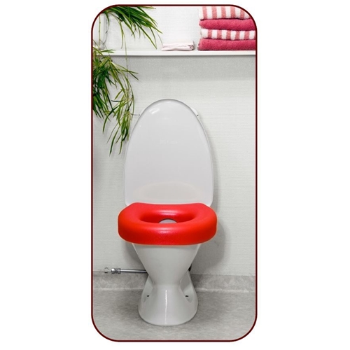 Sittring  för toalettstol MJUKIS – Röd 75x390x420mm