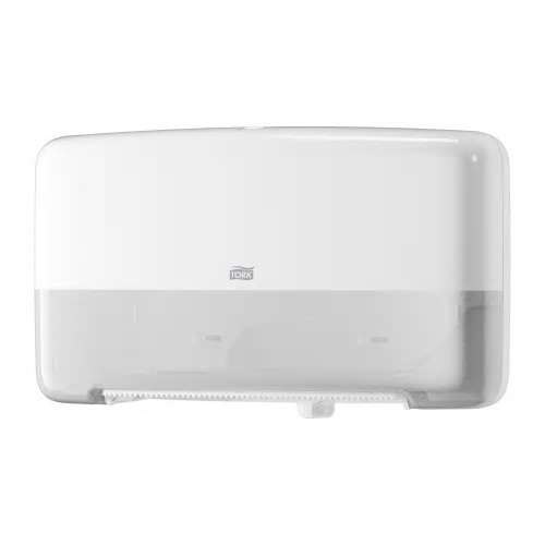Dispenser toalettpapper T2 – Tork Mini Jumbo twin vit plast