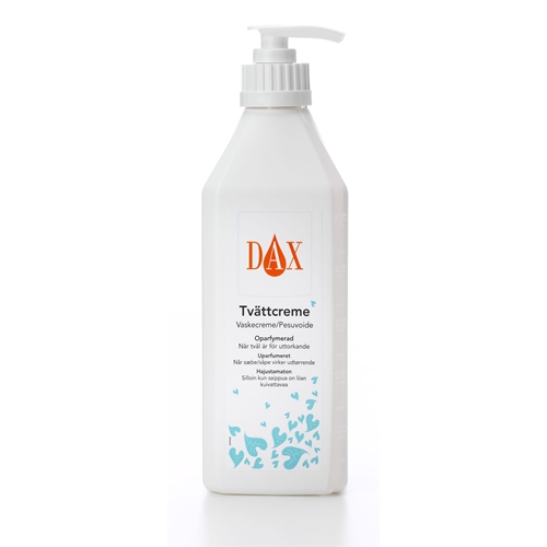 Tvättkräm Dax  – 600ml m pump oparfym pH 4,7