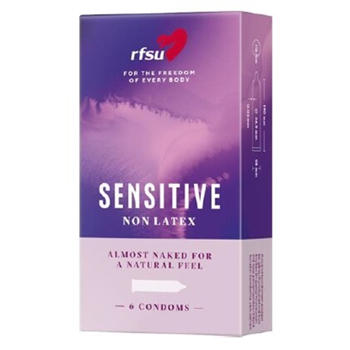 Kondom Sensitive latexfri – L190xB58x0,03mm 6×6-p – 36 st