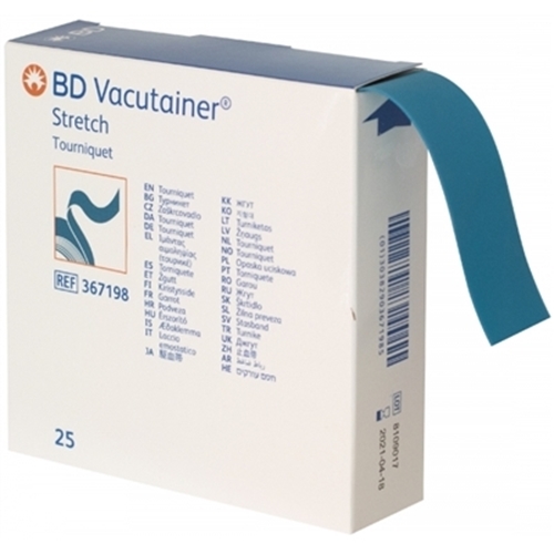 Stasband engångs BD Vacutainer Stretch – rulle blå – 25 st