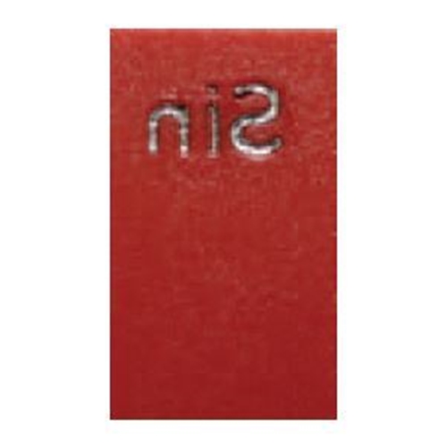 Röntgenmärke SIN röd plast – 20x35mm röd plast – 10 st