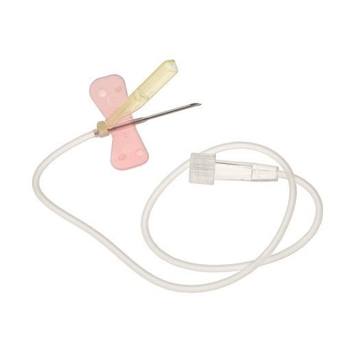 Skalpvenskanyl Surflo Safety – 1,2x19mm 18G rosa 30cm slang – 50 st