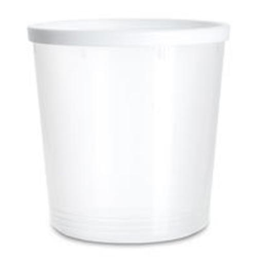 Burk i plast med snäpplock ej CE – 1000ml D116xH121mm PP PELD
