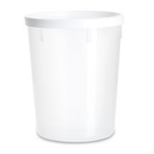 Burk i plast med snäpplock ej CE – 500ml D85xH111mm PP PELD