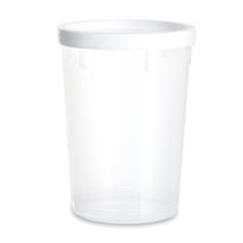 Burk i plast med snäpplock ej CE – 250ml D 65xH95mm PP PELD