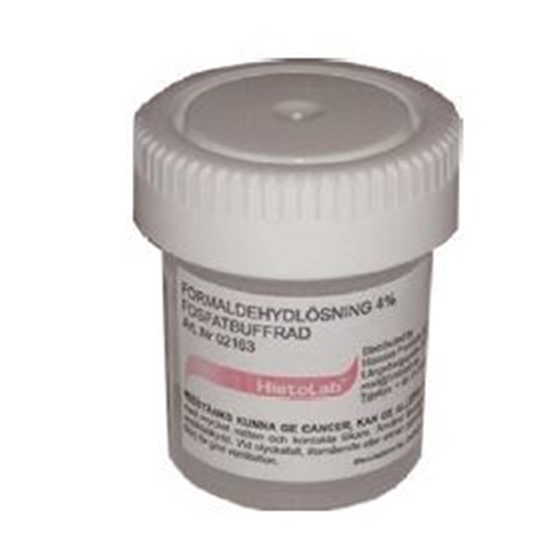 Formaldehydlösning buffrad 4% – 10ml i 20ml PP-burk – 25 st