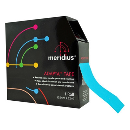 Stödtejp Meridius – 5cmx32m Kinesiotape blå