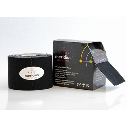 Stödtejp Meridius – 5cmx5m Kinesiotape svart