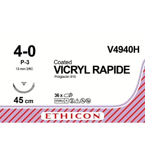 Sutur Vicryl Rapid 4-0 V4940H – 45cm P-3 – 36 st