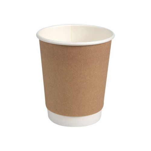 Bägare papper kaffe – 24cl dubbelvägg brun – 25 st