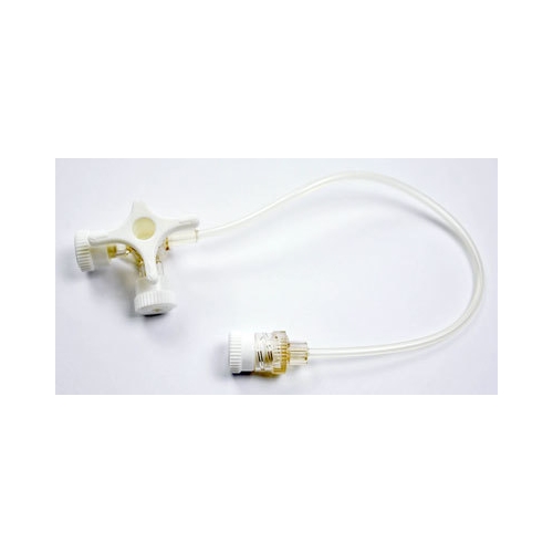 3-vägskran Connecta – 15cm slang micro utan port vit – 50 st